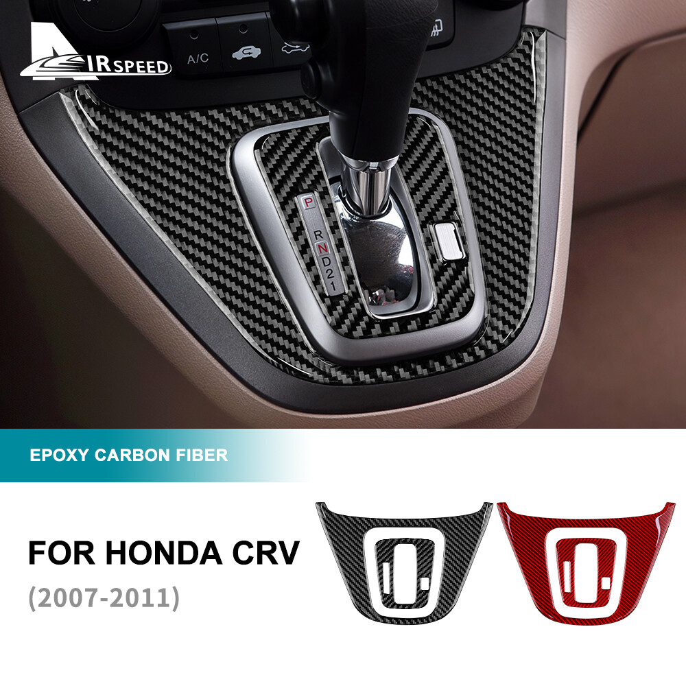 AIRSPEED Carbon Fibre For Honda CRV 2007-2011 Center Gear Decorative Frame Sticker Gear Decorative Frame Sticker Interior Accessories ราคา 165 บาท*ส่งฟรี