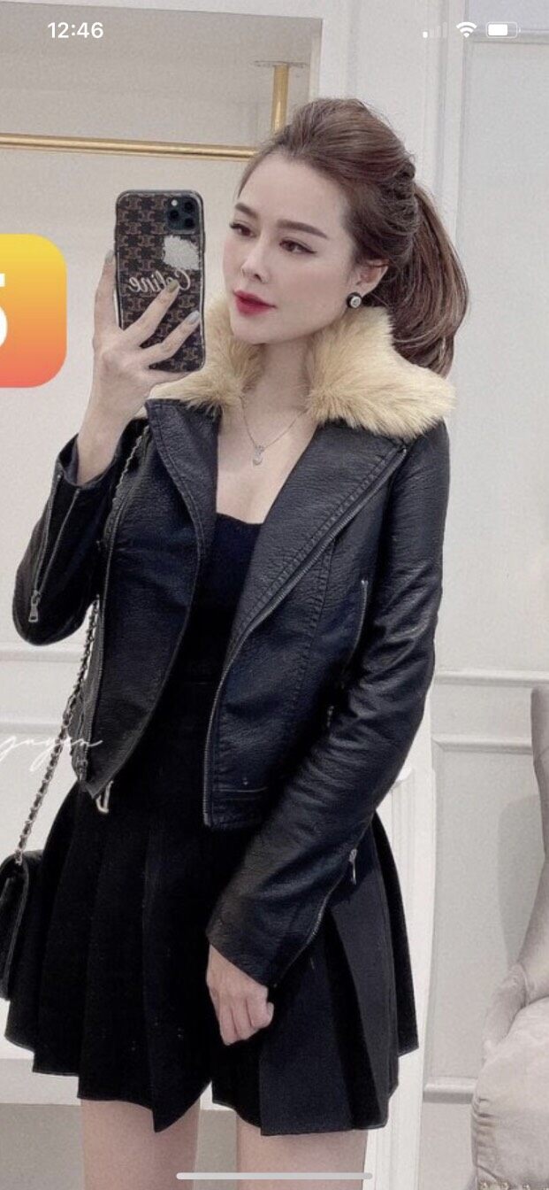 [Chính hãng] ❇❇KHOÁC DA CỔ LÔNG RỜI SIÊU HOT ĐÂY Ạ! - HÀNG QC CAO CẤP