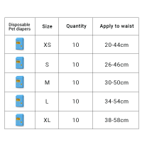 Honeycare Pet Diaper Dog diaper male wraps female diapders pet pull-up pants female menstrual pants Pet Pants Cat diapers 10 pcs/bag