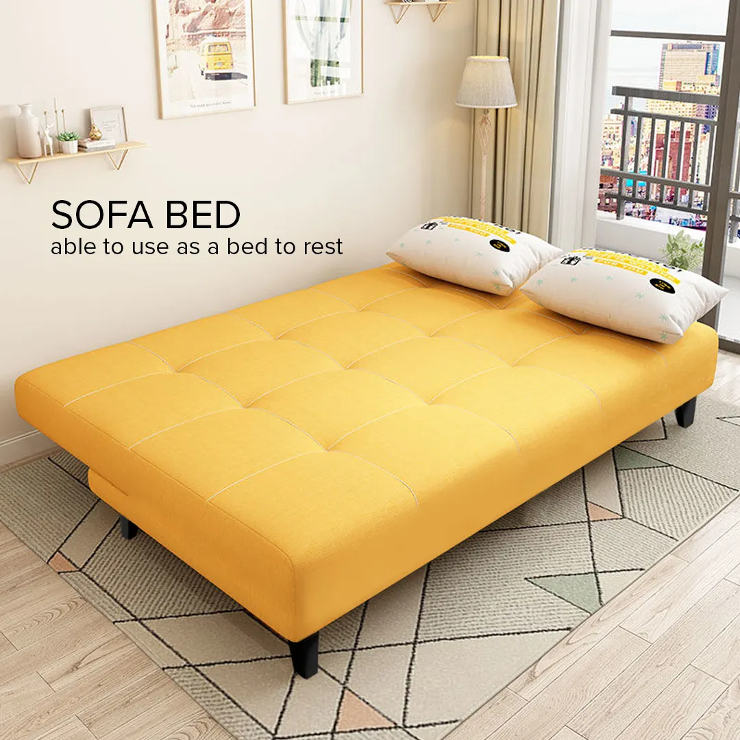 OLLY YELLOW BROWN MIX Multifunctional Sofa Bed Sofa u0026 Chair Home