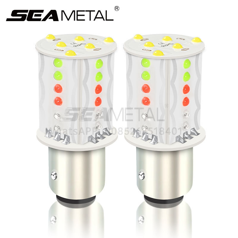 SEAMETAL 12V 1157 Motorcycle Led Brake Tail Light Waterproof DRL Motor Flash Light Reversing Stop Lamp Tail Lamp