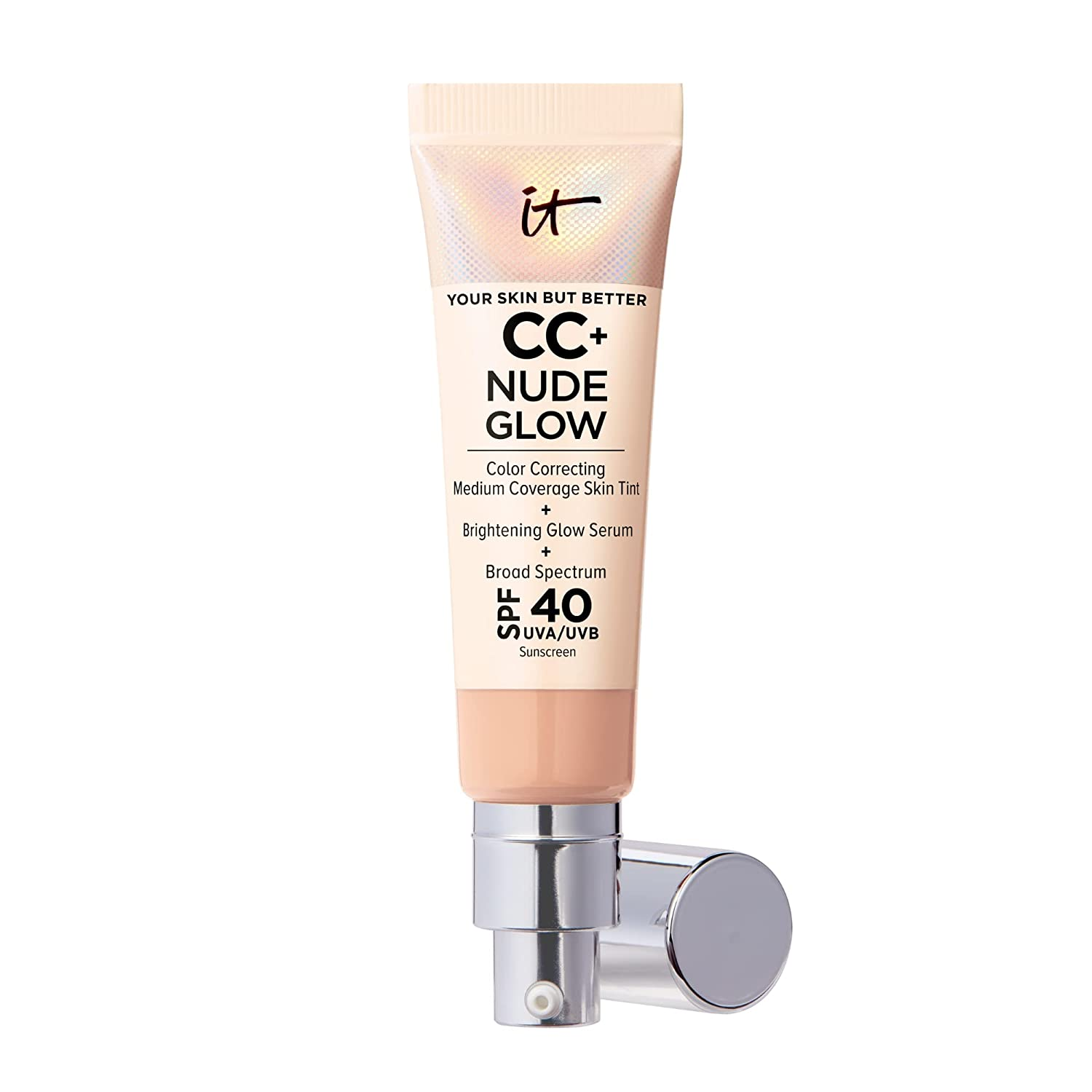 It cosmetics kem cc + kem nền nhẹ nude glow + serum phát sáng với spf 40 32ml