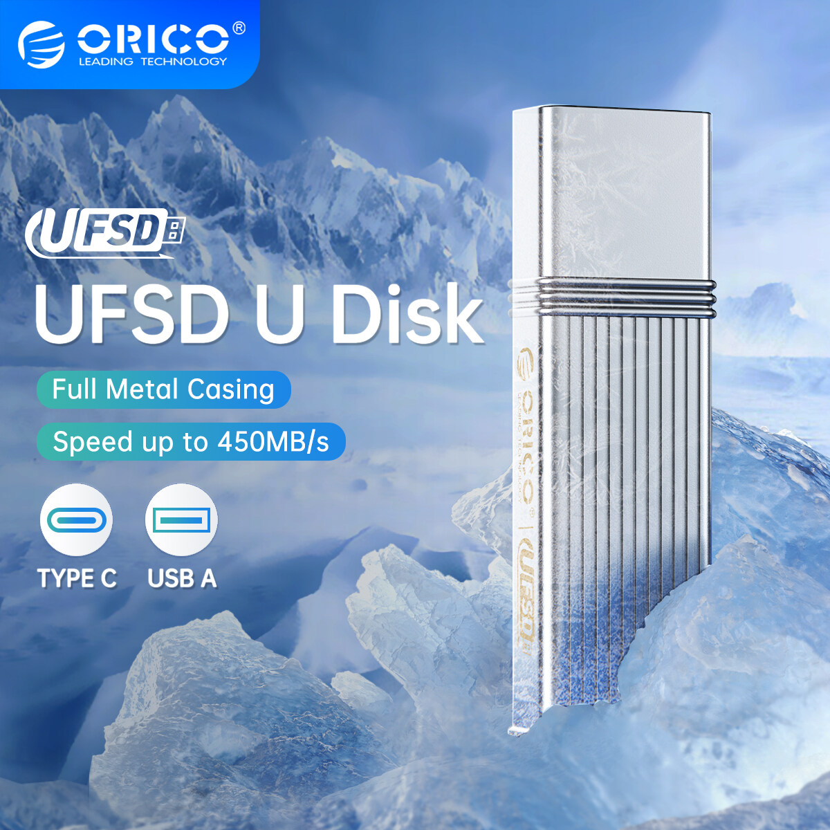 ORICO 100 MB/giây 520 MB/giây SSD USB FlashDrive USB di động C Pendrive 1TB Loại C ổ đĩa Thumb 1TB P