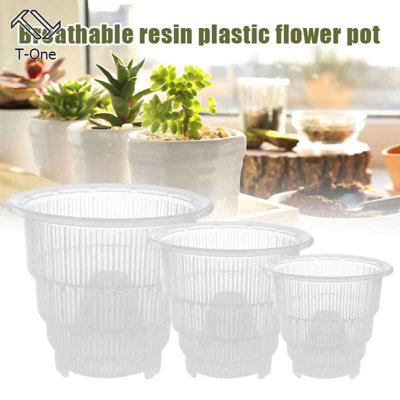 Grow Pots Flower Pot Orchid Plastic Succulent W/Holes 1 Pcs Breathable 