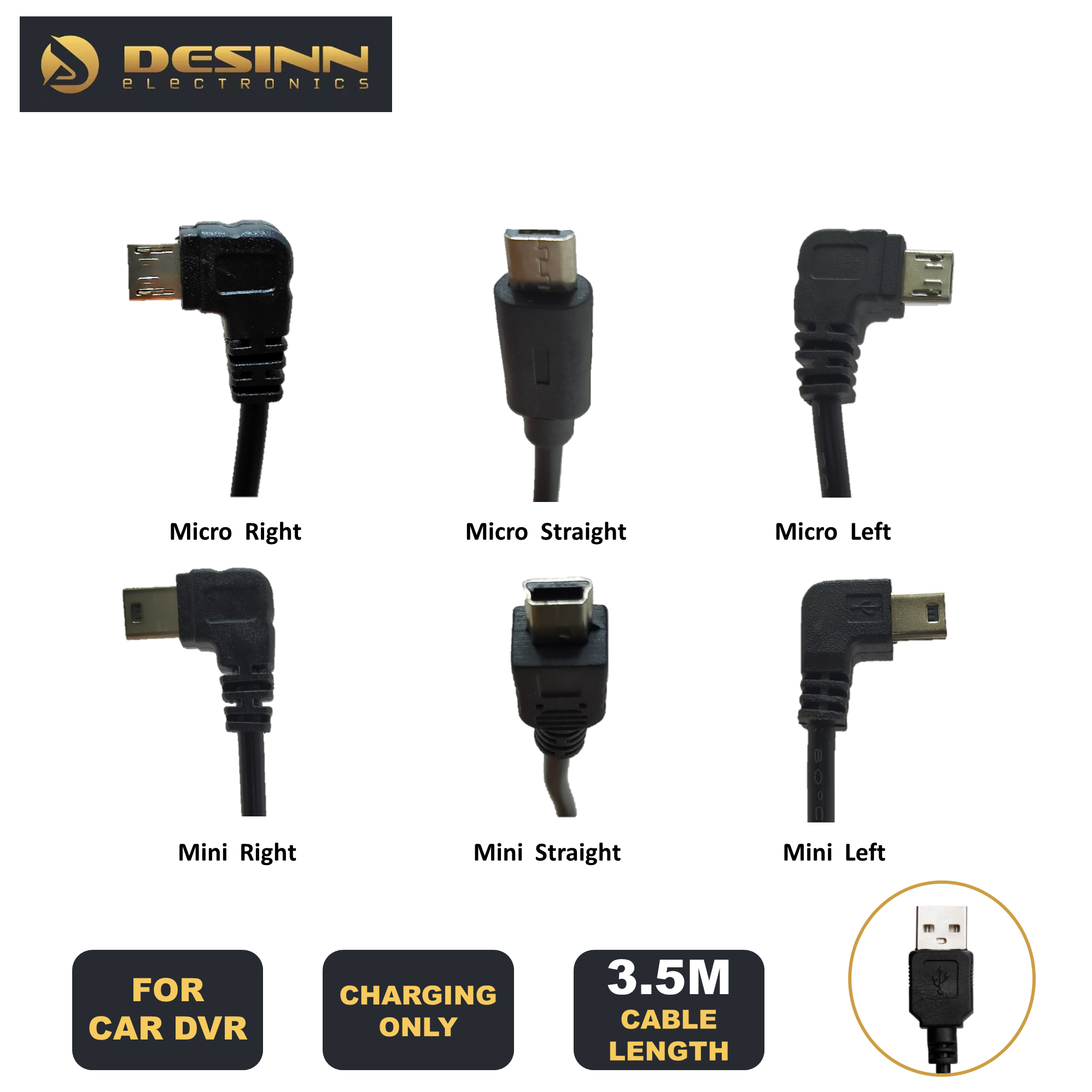 30cm USB 2.0 To Mini Type B 5 Pin Data Transfer Sync And Charger Cable