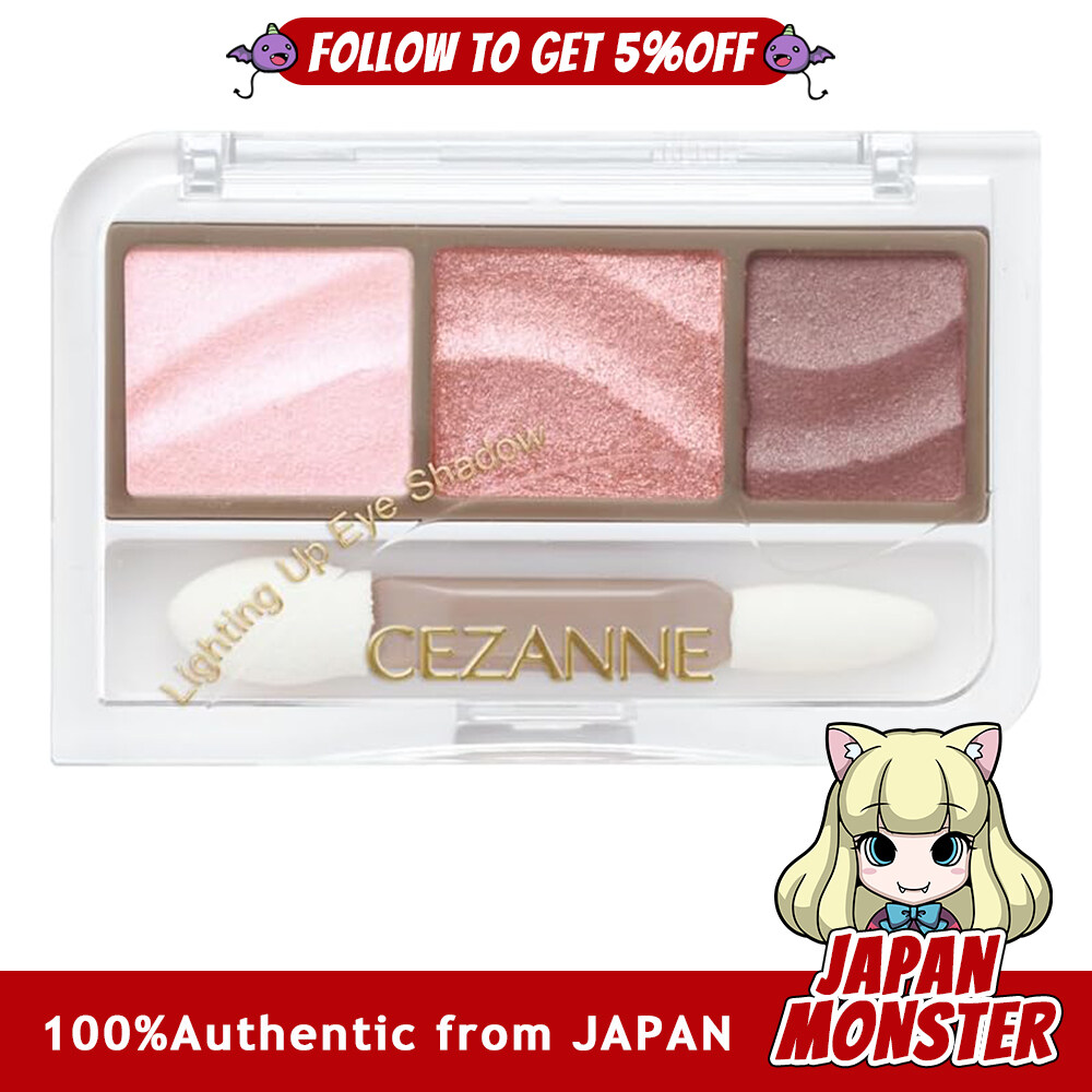 Cezanne Lighting Up Eyeshadow 02 Petal Pink 1.7g A transparent 3-color eyeshadow that easily creates delicate gradations Japan