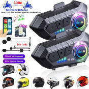 Motorcycle Bluetooth Intercom Headset - Waterproof, Hands-free, Music Player