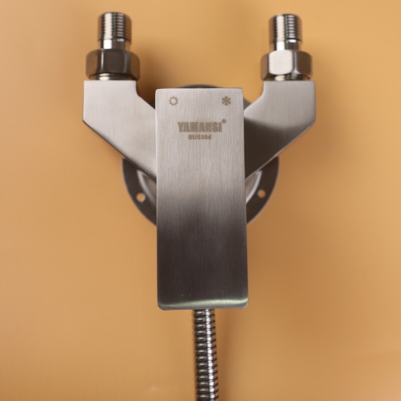 Gambar 304 stainless steel with the shower bibcock of cold hot mix water valve bath water heater faucet shower set switch