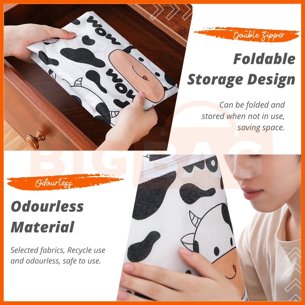 Large Foldable Quilt And Bedding Storage Bag With Zippered Closure_voghion.com