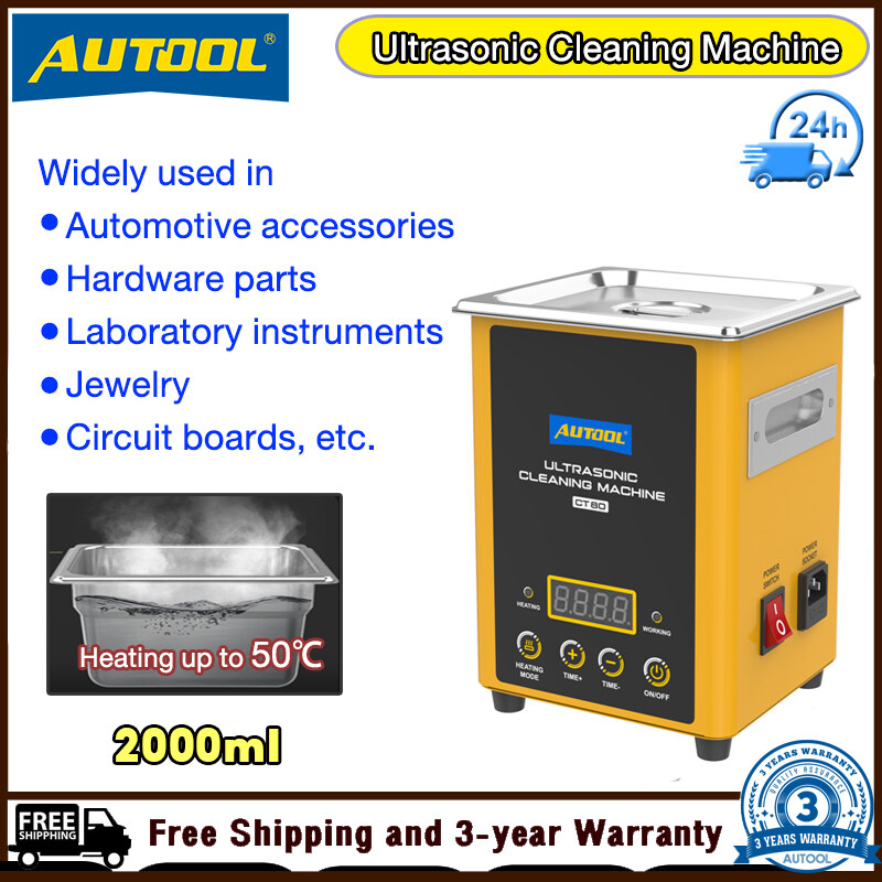 Corrosion Resistant+Rust Resistant AUTOOL CT80 2L Ultrasonic Cleaning