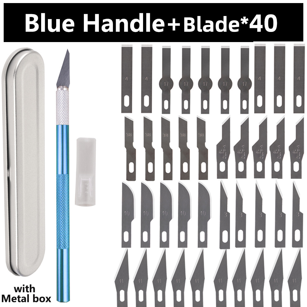 Dao Tiện Ích Điêu Khắc Đầy Màu Sắc tay cầm hợp kim nhôm Non-Slip Blades Khắc Kim Loại Scalpe Cho Điện Thoại Di Động Pcb DIY dụng cụ cầm tay