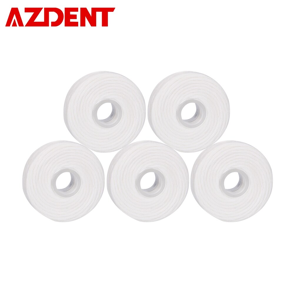 Gambar ?Ready? 5 Rolls Pack Dental Flosse WaxFlavored Pick Built In Spool Flat Wire Dental Flosser Teeth Cleaning Toothpick Teeth Flosser