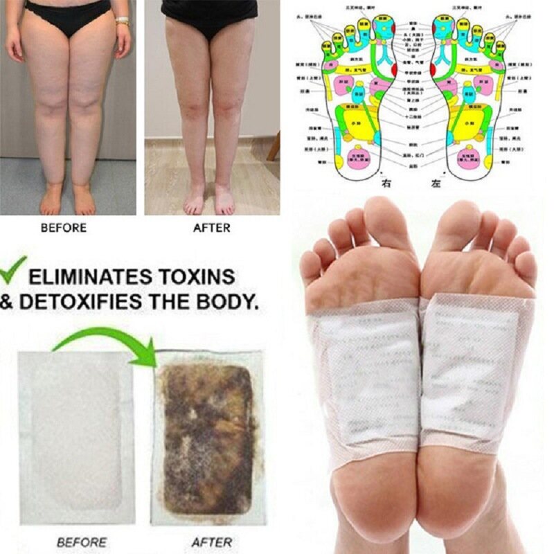 Vtto 10 miếng dán chân giải độc dụng cụ dán chân thảo dược chống cellulite chăm sóc chân chống độc tố cơ thể