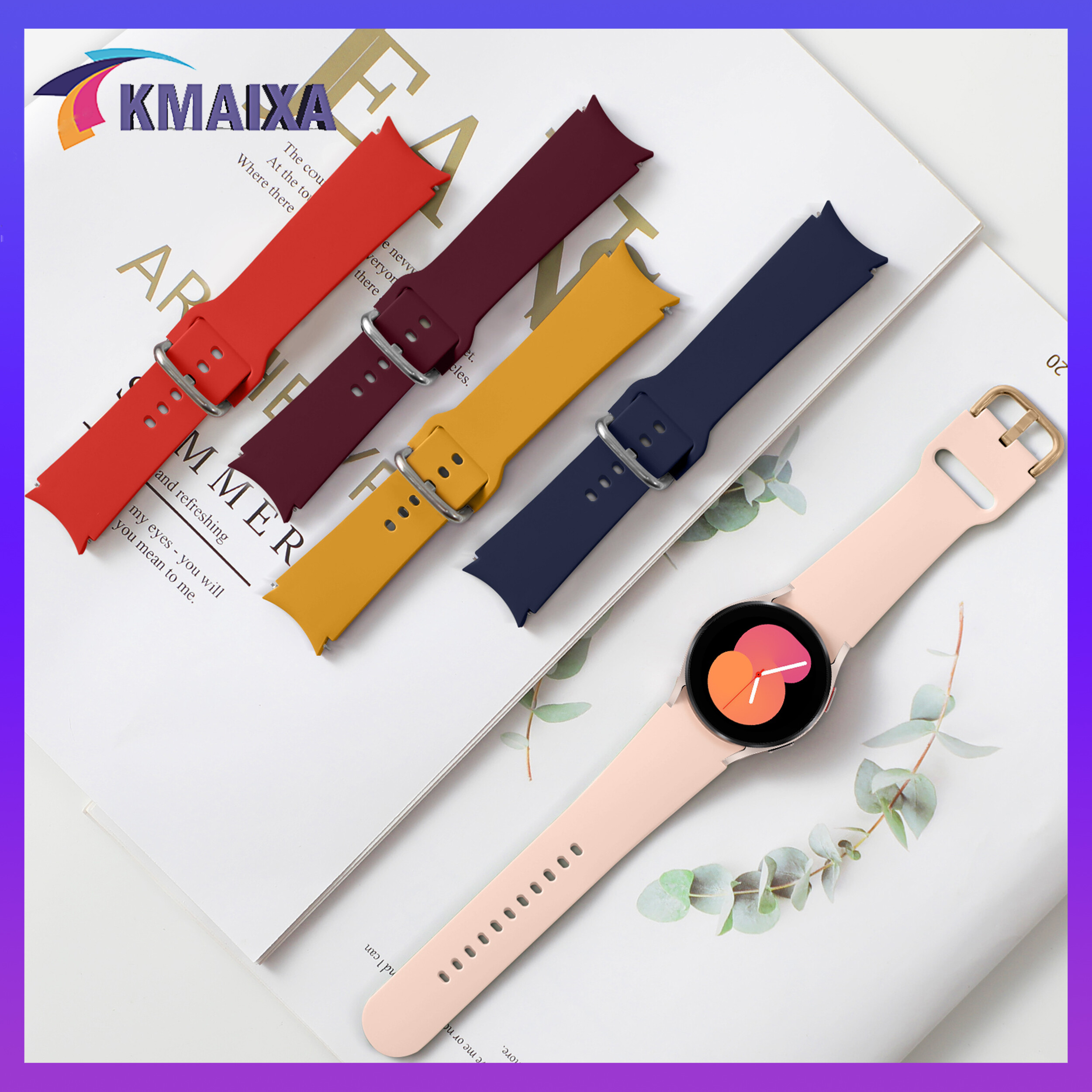  Dây đeo silicon cho nam Galaxy Watch 6 Classic Galaxy Watch 6 5 4 Strap 40mm 44mm 5 Pro 4 Classic nam No Gap  Samsung Smartwatch Sport Band 