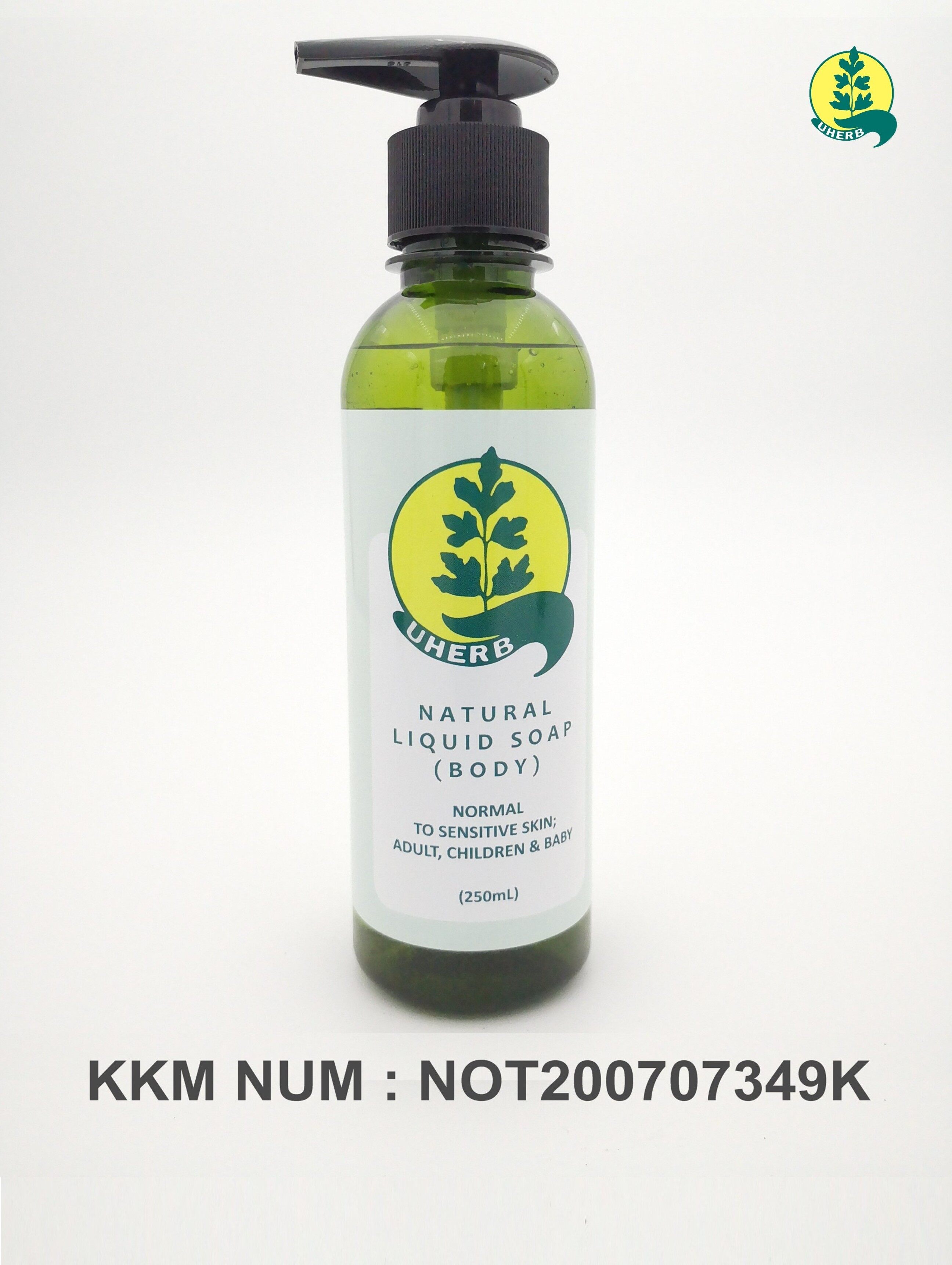 Gambar Uherb Natural Body Shampoo 250mL Normal to Sensitive Skin especially for children ???????