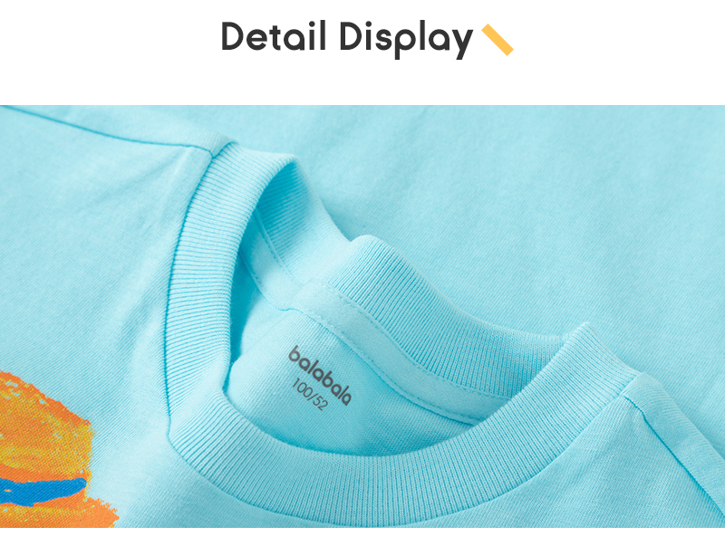 balabala Children Short Sleeve T-Shirt Boy Top Cartoon Dinosaur Print Summer Wear Little Children Trendy · v2
