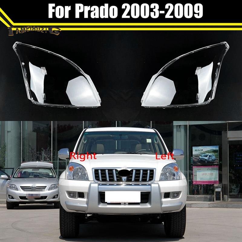 1 cặp vỏ ống kính trong suốt đèn pha bên hông xe hơi vỏ chụp đèn đèn pha cho toyota prado 2003-2009