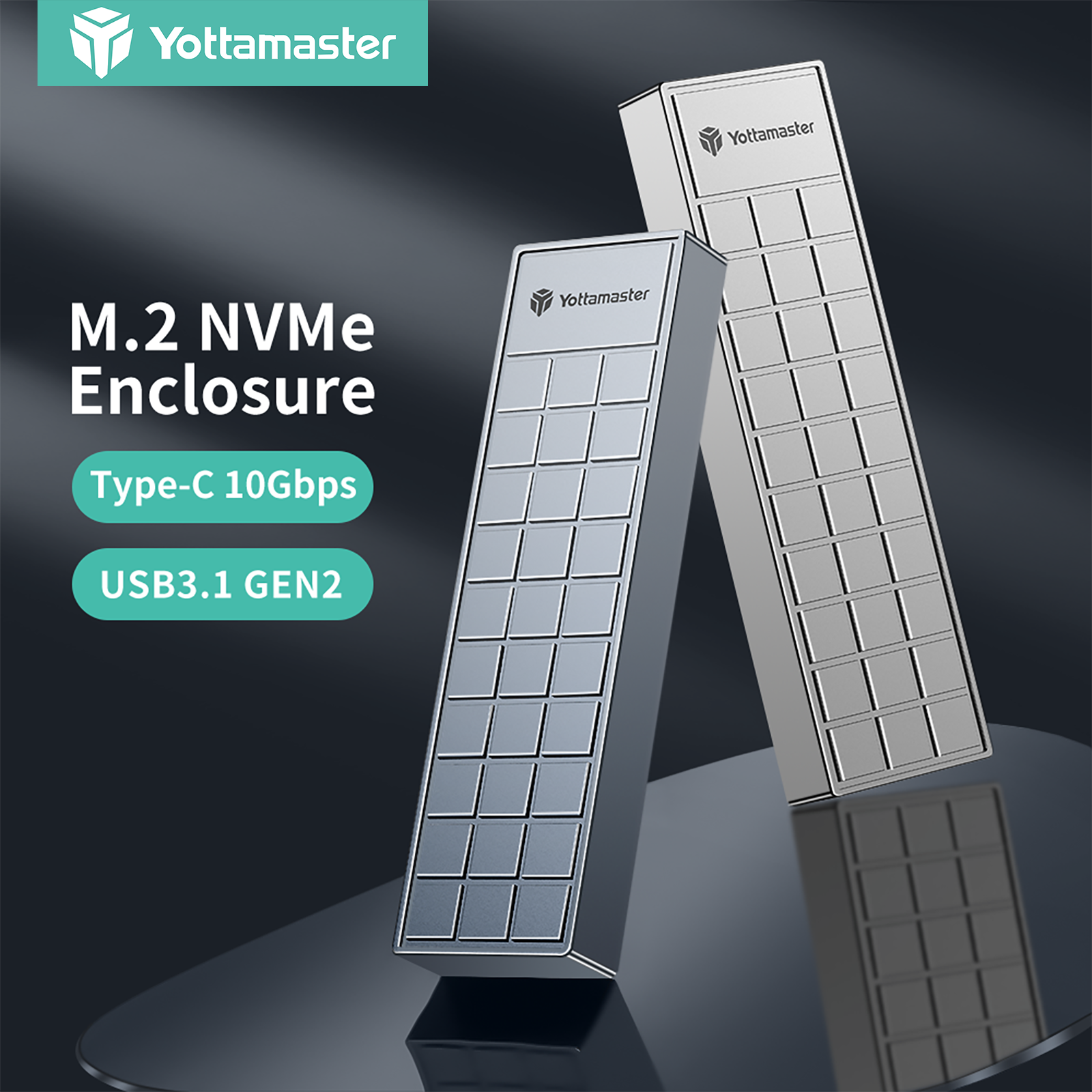 Yottamaster 10Gbps SSD case for M.2 NVMe PCIe SSD USB 3.1 Gen2 Compatible with M and B&M Keys ราคา 919 บาท*ส่งฟรี