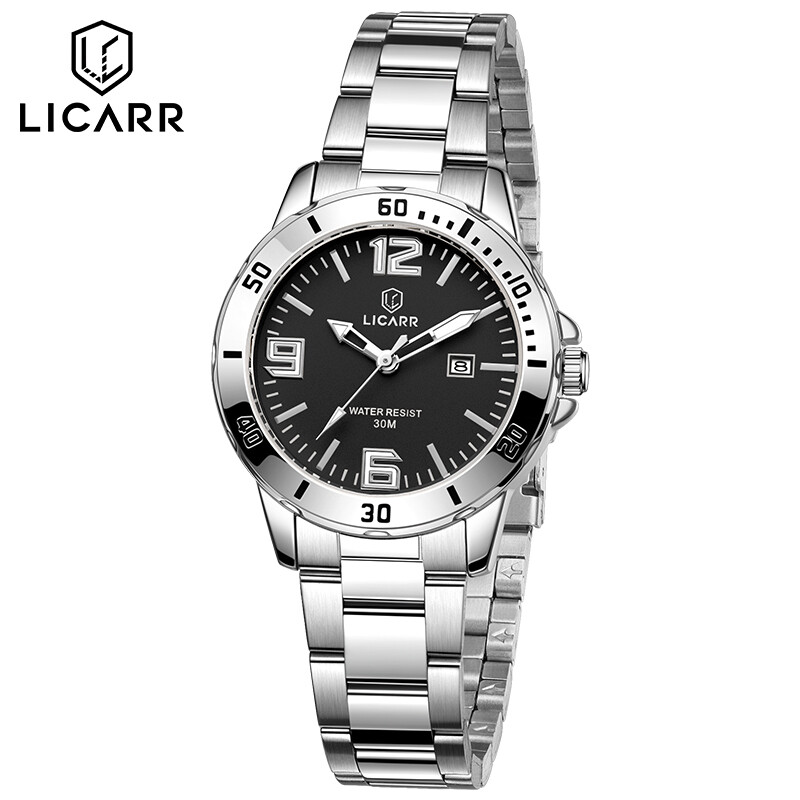 Đồng hồ licarr phụ nữ áo thương hiệu thời trang sang trọng dây đeo thép đồng hồ thạch anh đơn giản Ngày phụ nữ giản dị Đồng hồ nữ 7304
