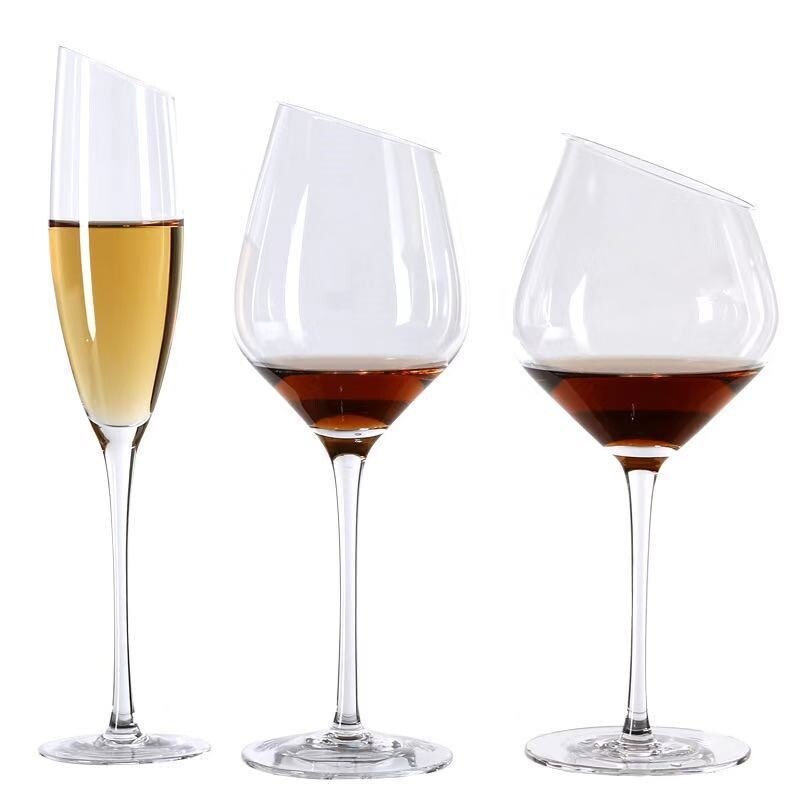 Gambar high quality Burgundy red wine goblet suit home outfit two couples creative inclined lipstick glass wine glass lovers