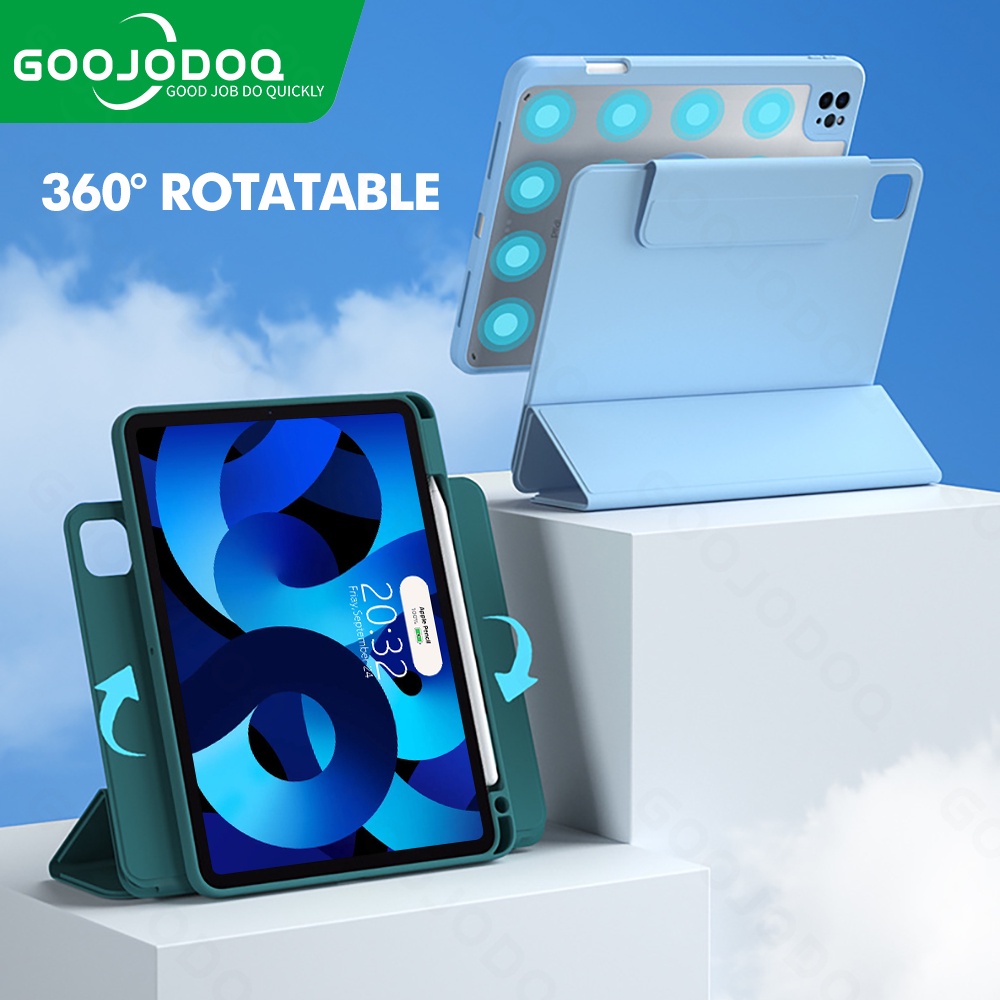 Goojodoq ốp cho ipad air 5 air 4 ốp cho ipad pro 11 ốp 2021 cho ipad thế hệ thứ 7 thứ 8 thứ 9 ốp ngang/dọc 360 °
