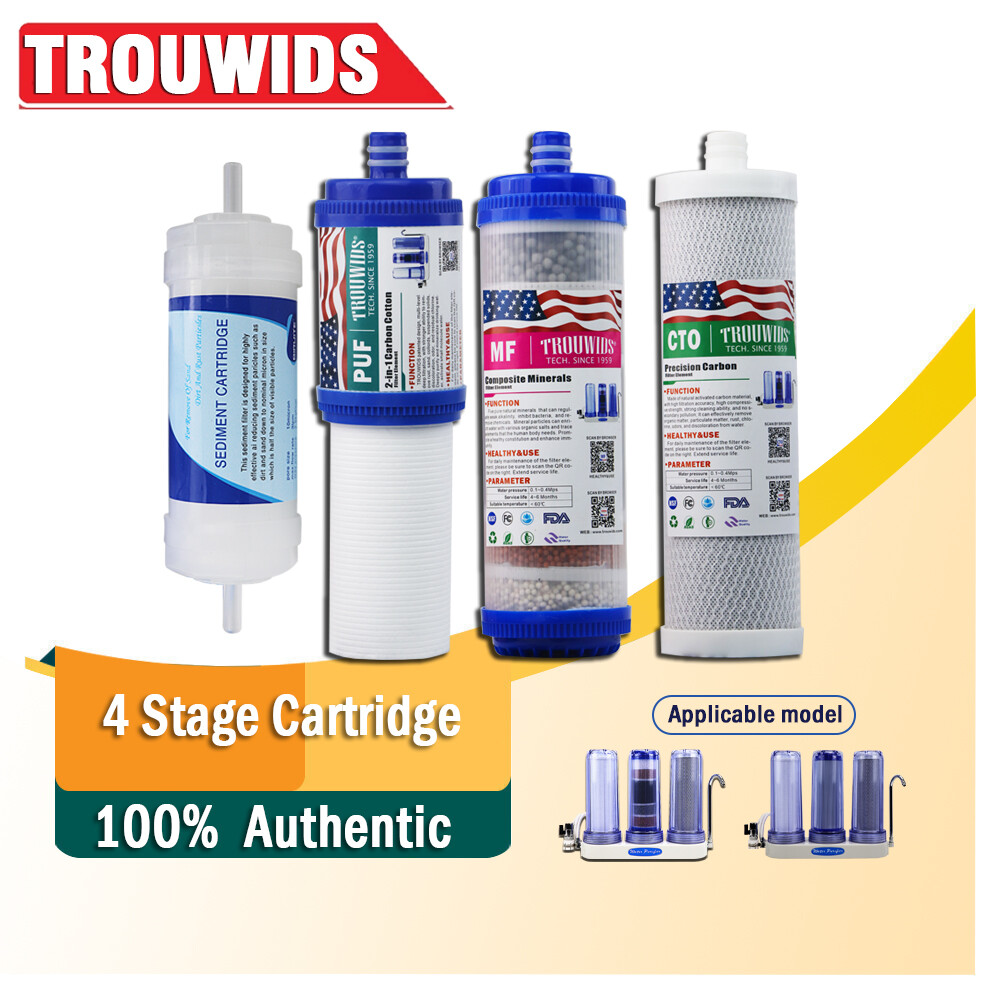 TROUWIDS 3 Stage Filter Replacement Alkaline Water Filter Cartridge 1 Sets ราคา 655 บาท*ส่งฟรี