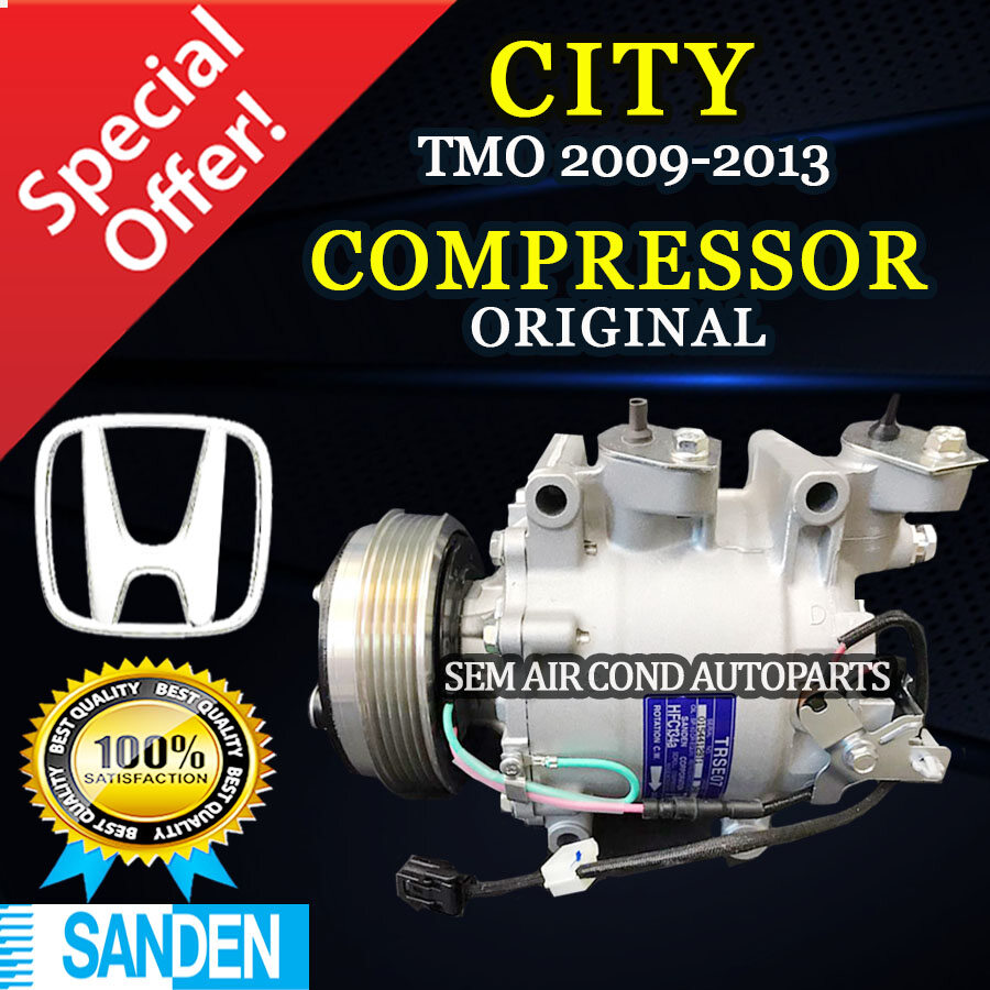 HONDA CITY OLD MODEL 2003-2006 YEAR TRSA09 5PK ORIGINAL JAPAN SANDEN  COMPRESSOR/ KOMPRESOR (CAR AIRCOND SYSTEM)