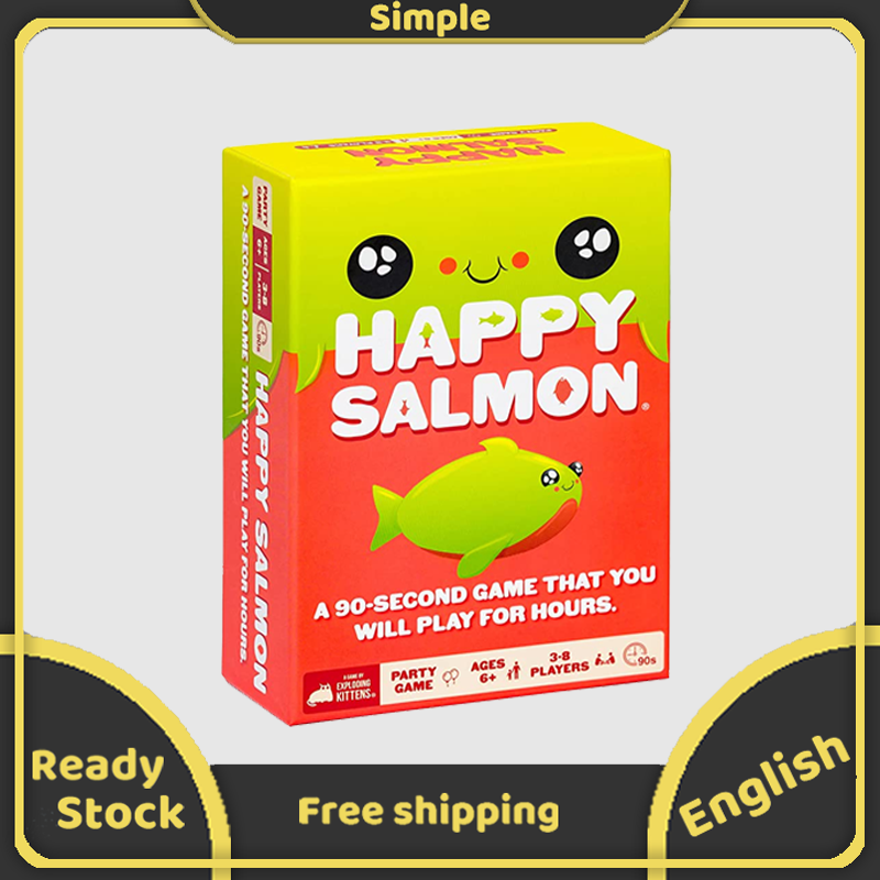 Cá Hồi Hạnh Phúc Exploding Kittens Trò Chơi Thẻ Bài Phiên Bản Tiếng Anh
