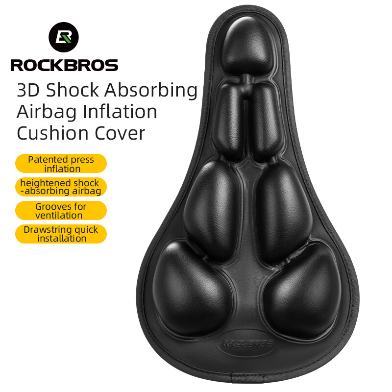 Rockbros bọc yên xe đạp bọc đệm bơm hơi giảm sốc 3d cho xe đạp đường trường xe đạp leo núi bọc yên xe đạp dày dặn chống nước thoải mái phụ kiện xe đạp