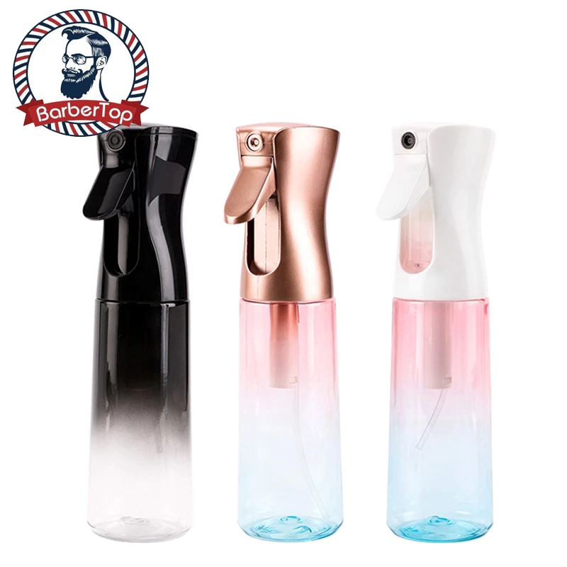 Bình xịt làm tóc 300ml bình tưới nước áp suất cao dụng cụ cắt tóc bằng nhựa nhiều màu