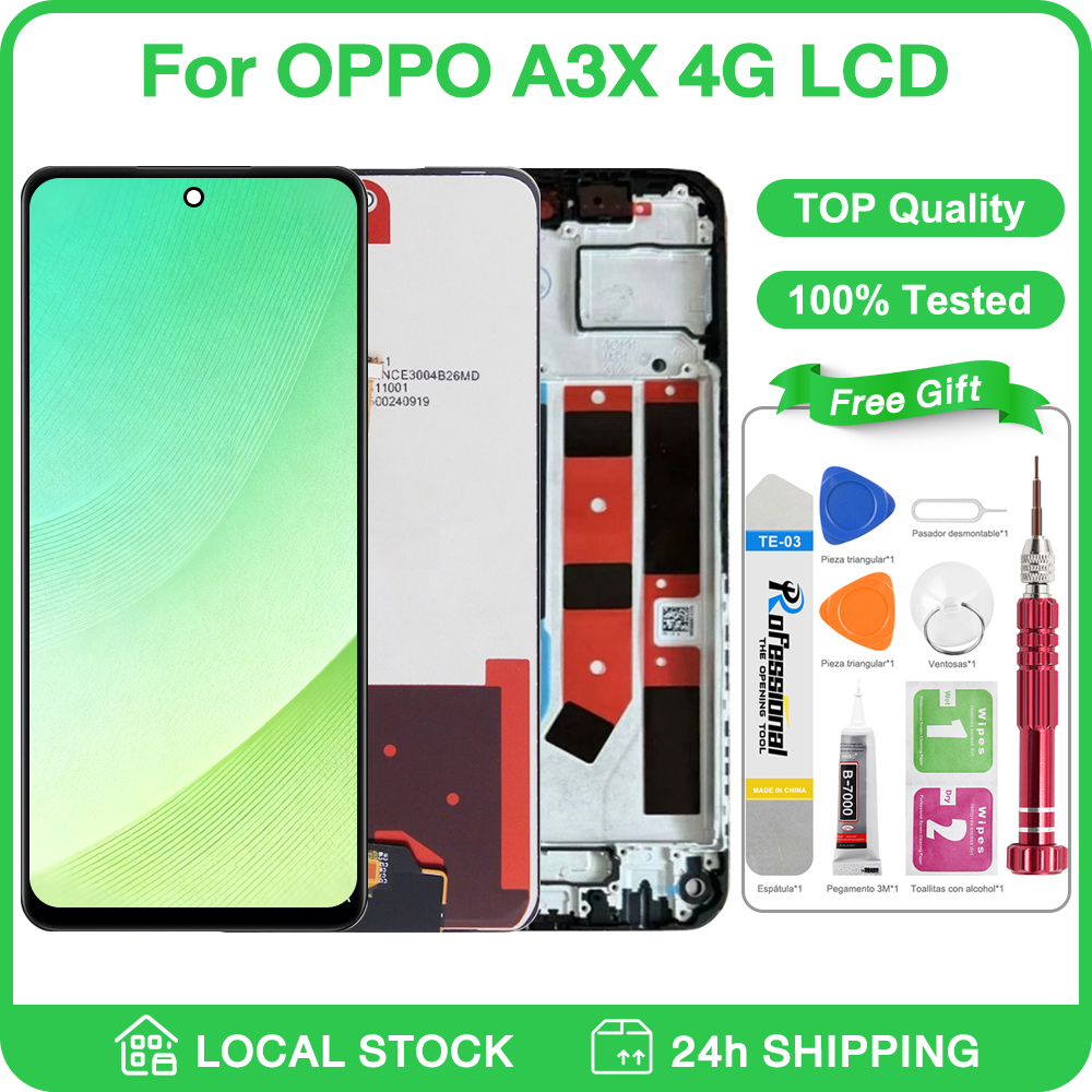6.67 Alta Qualà Per Oppo A3X 4G CPH2641 Display LCD Touch Screen Digizer Per Oppo A3X 5G CPH2681 Display di Ricambio