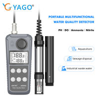 RCYAGO Multifunctional Water Quality Detector PH Meter Dissolved Oxygen Ammonia Nitrogen Nitrite Test Dissolved Cxygen Water Tester