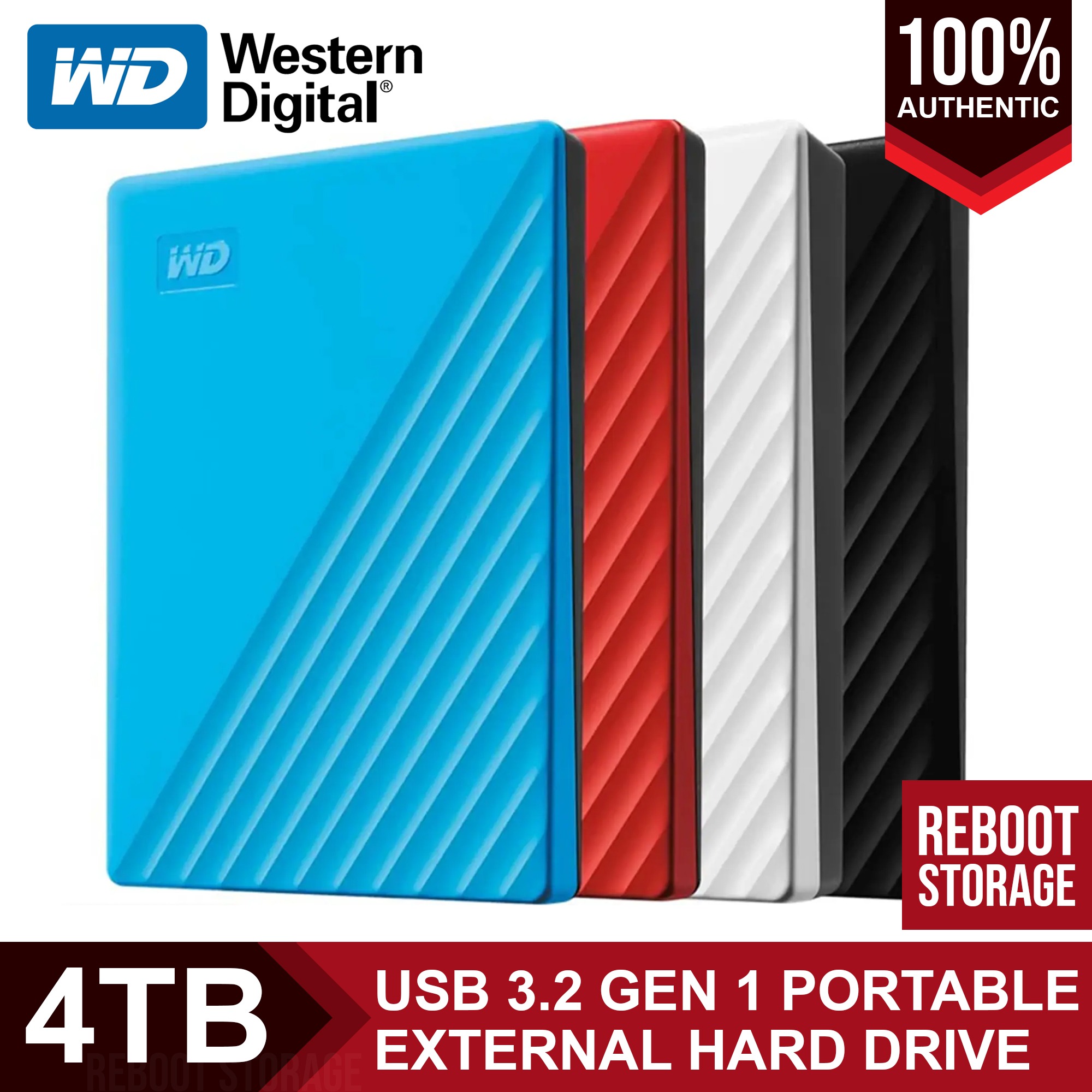 WD My Passport 1TB 2TB 4TB 6TB Portable Hard Drive External HDD ราคา 6,049 บาท*ส่งฟรี
