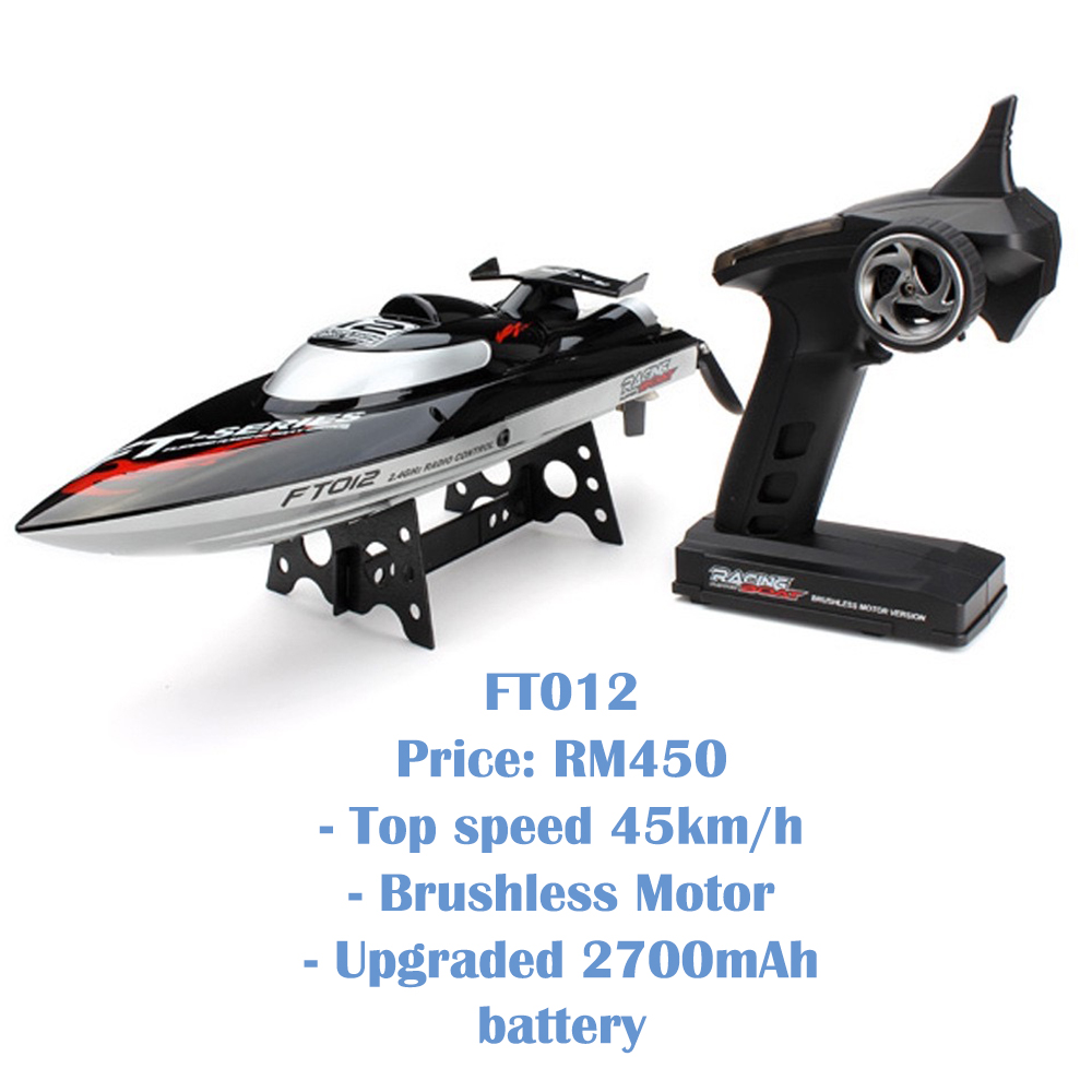 FT011 Bateau RC Brushless – 55 Km/h – 2,4 GHz, 150 M – Coque Étanche, Auto-Redressement – Adulte/Enfant