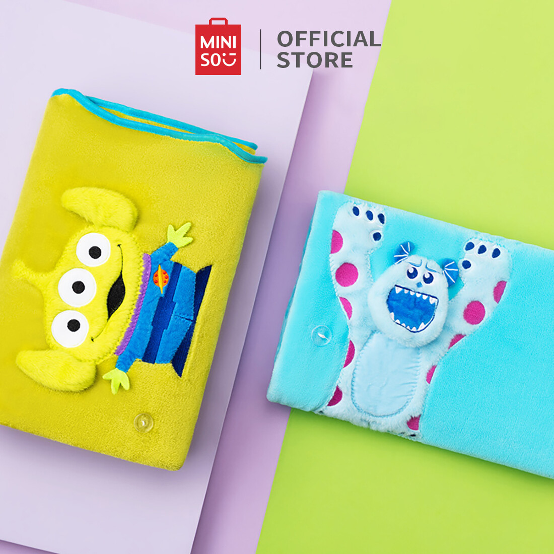 MINISO Disney Pixar Three Eyes Series Lunch Blanket Sullivan Air Conditioning Blanket Napping Pad ราคา 397 บาท*ส่งฟรี