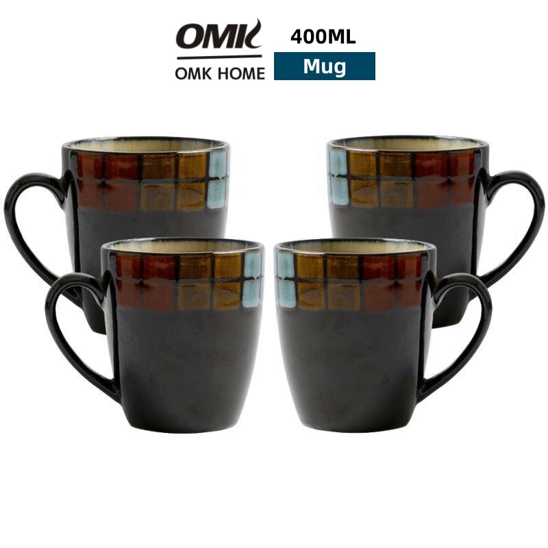 Omk Mỹ loạt kẻ sọc gốm 400ml cốc cà phê cốc