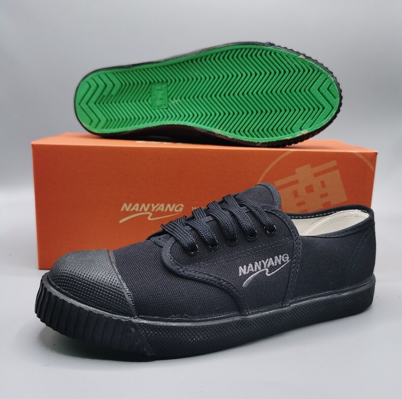 [NANYANG] NY-205S BLACK/WHITE/BROWN TAKRAW SHOES/CANVAS SHOES