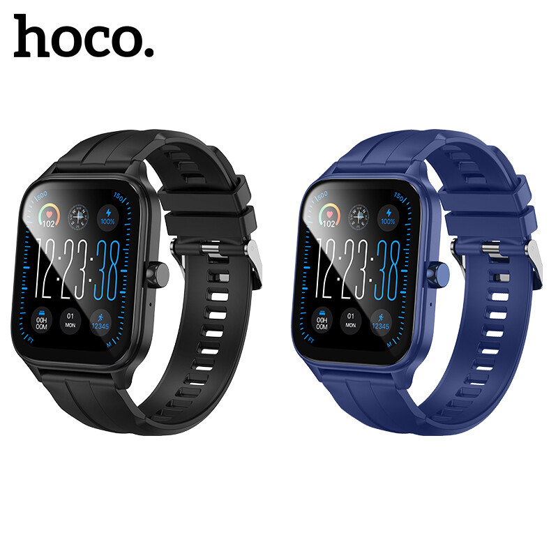 [24 Hours Ship]Hoco Y27 Smart Watch Original Display screen 1.95 inches Sport Watch IPX4 Waterproof Heart Rate Blood Pressure Sleep Monitoring for Android IOS ราคา 635 บาท*ส่งฟรี