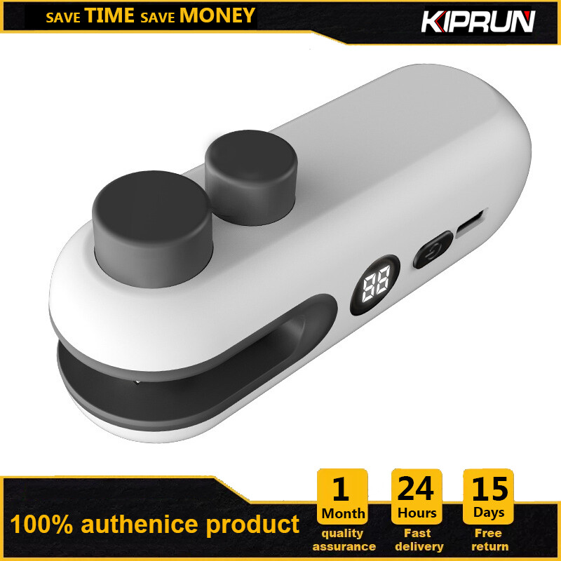 KIPRUN Food Bag Sealing Machine, 2 In 1 Mini Bag Sealer, Hand Pressure Snack Plastic Bag Sealing Machine, USB Rechargeable ราคา 82 บาท*ส่งฟรี