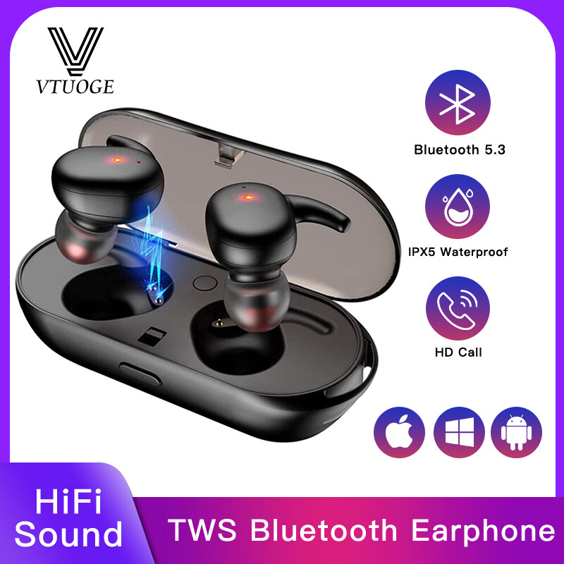 VTUOGE Y30 TWS Wireless Blutooth 5.3 Earphone Noise Cancelling Headset 3D Stereo Sound Music In-ear Earbuds headphone For Android Cell Phone