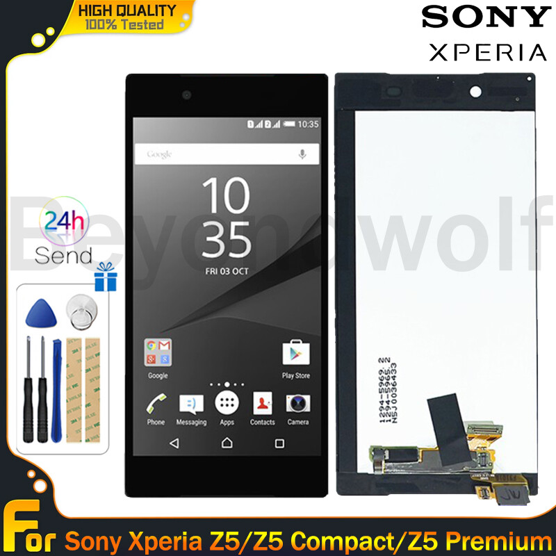 Beyondwolf màn hình ips lcd ban đầu cho sony xperia z5/z5 nhỏ gọn/z5 màn hình lcd cao cấp hiển thị màn hình cảm ứng màn hình bộ phận lắp ráp cho bộ số hóa thay thế cho sony xperia z5 z5 nhỏ gọn z5 cao cấp với khung