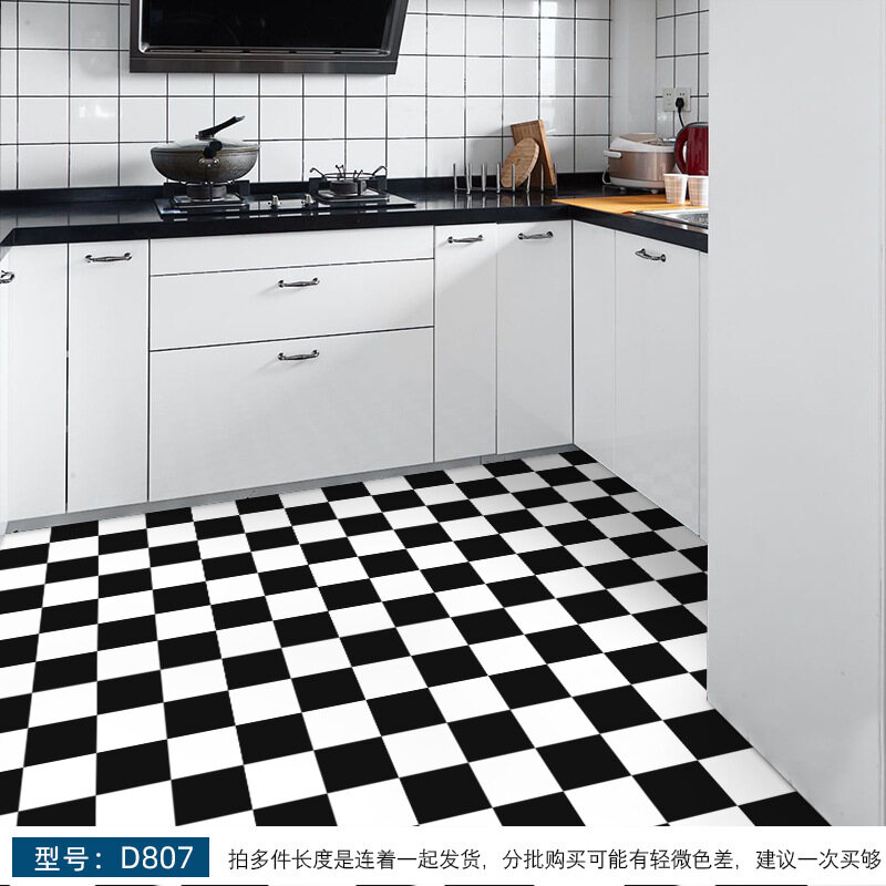 Miếng dán sàn nhựa PVC dày tự dính decal gạch lát phòng tắm nhà bếp Mặt đất hình nền sàn chống trượt