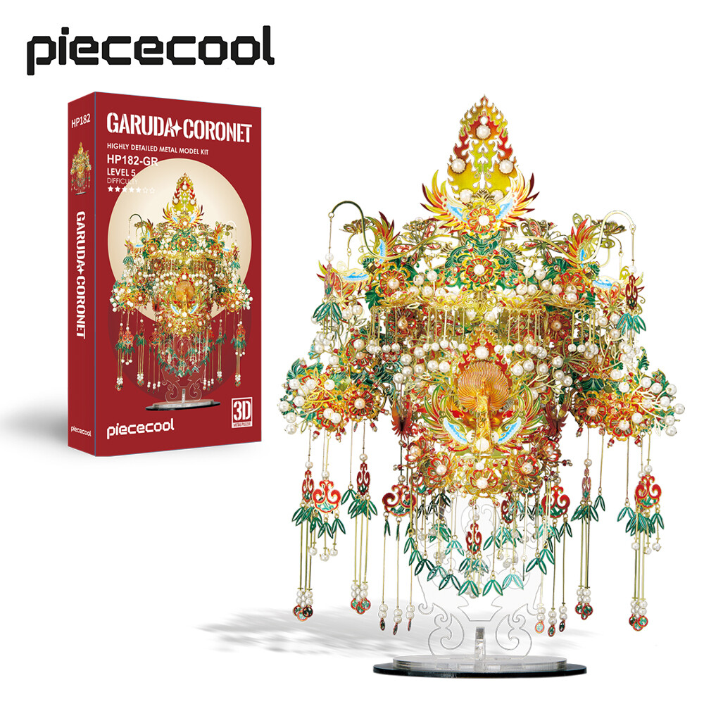 Piececool tranh ghép kim loại 3d-bộ lắp ghép mô hình tự làm garuda coronet cho nữ
