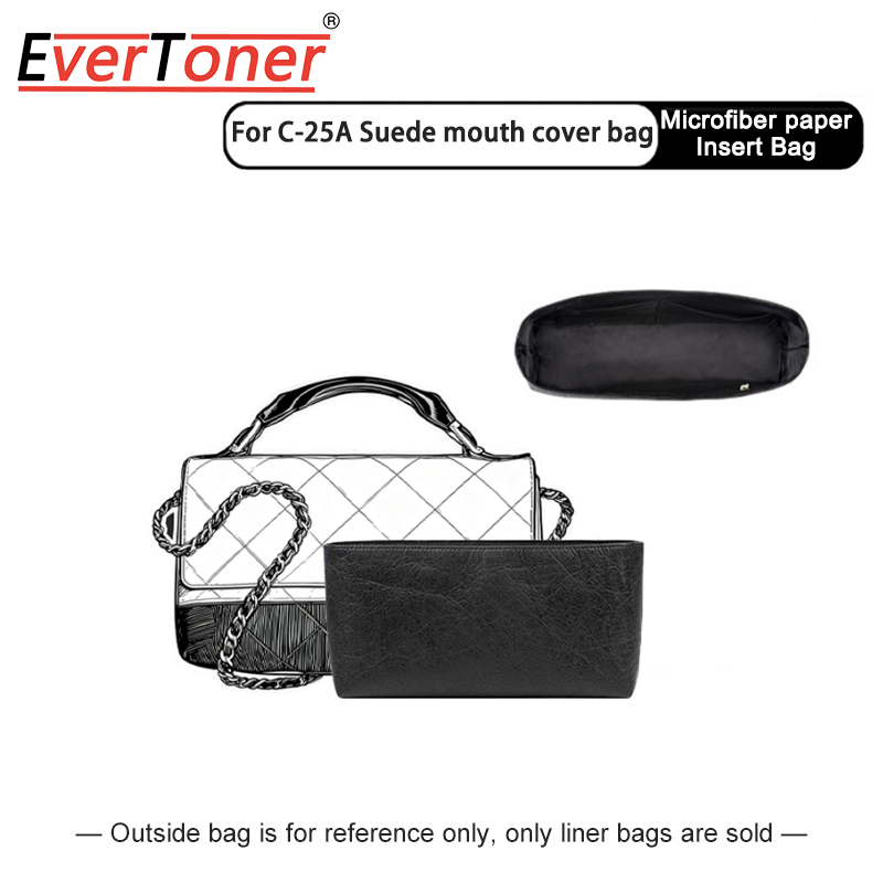 EverToner Dupont paper liner Insert Bag For C-25A Suede mouth cover bag Support Travel Portable Insert Purse Organizer ราคา 459 บาท*ส่งฟรี