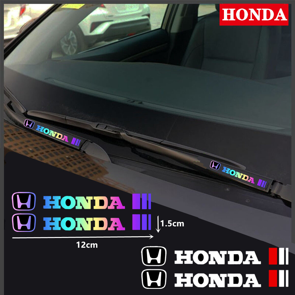 Miếng dán đề can gạt nước kính chắn gió cửa sổ xe hơi 2 cái/bộ chống nước cho honda city jazz fit civic crv accord odyssey fitsaloon jade