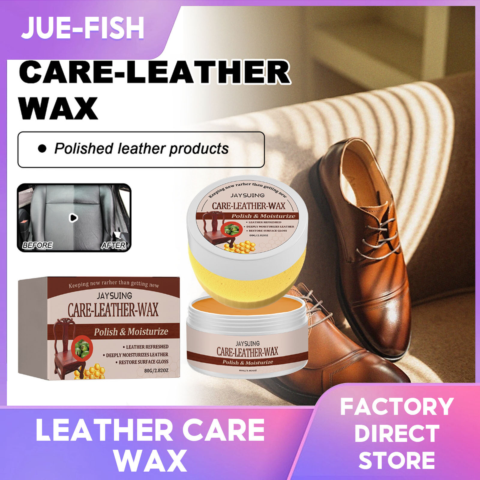 Jaysuing Oil Cream For Leather Shoes Bags Leather Care Cream Leather Maintenance Cream Leathercraft Accessories Car Leather Care Polishing Cleaner Mink Oil Car Seat Sofa Cleaning Cream Anti-dry Cracking Paste - ยี่ห้อ Jaysuing ราคา 164 บาท*ส่งฟรี