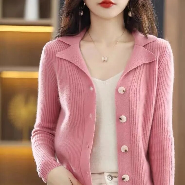 CARINE áo cardigan dệt kim nữ form rộng hàn quốc ao khoac len tay dài nữ đẹp 2022