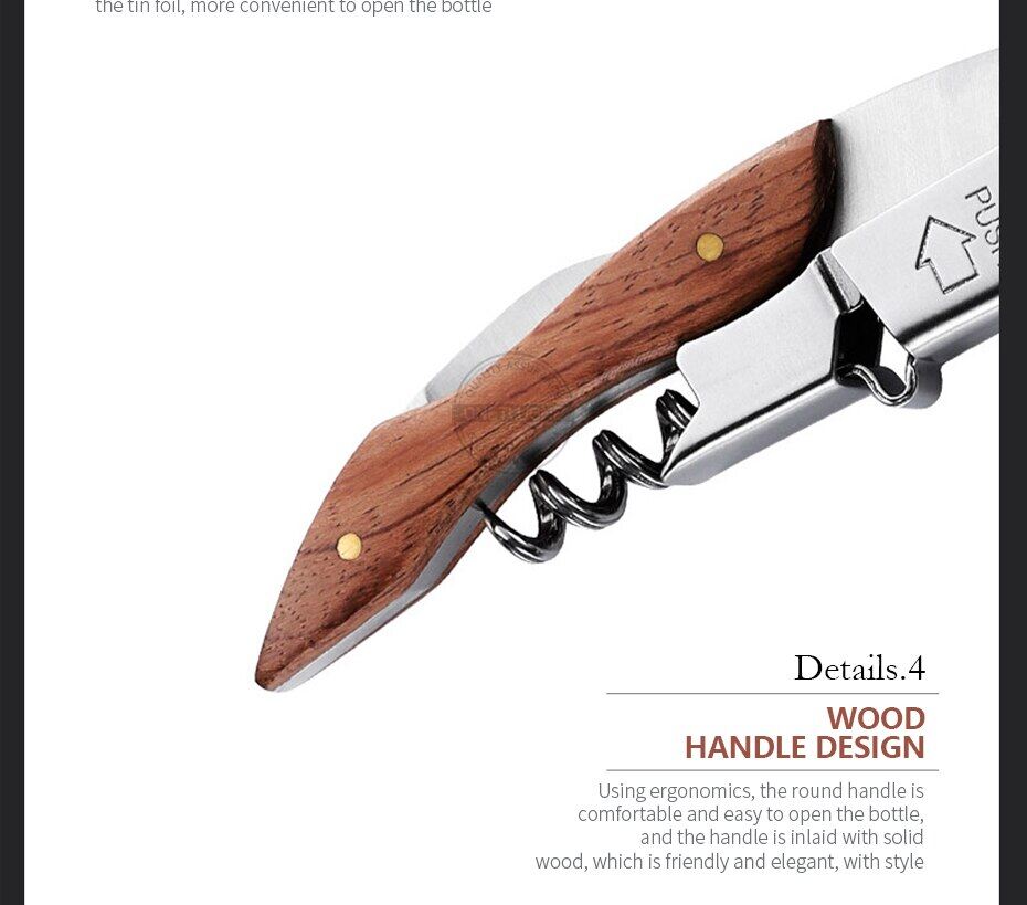 Professional Waiter Corkscrew With Wood Handle And Storage Bag_voghion.com