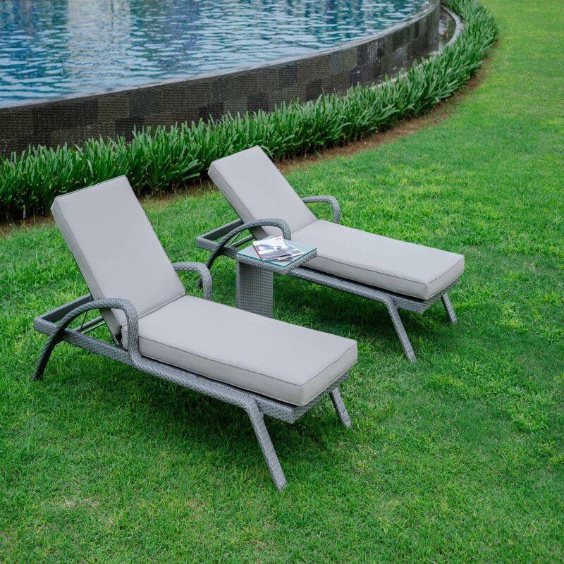 CONTEMPORARY DURABLE REHAU FIBER SUN BED PACIFIC SUN  LOUNGER FOR OUTDOORS - Jenama Horestco Harga 2,470 Ringgit*Penghantaran Percuma