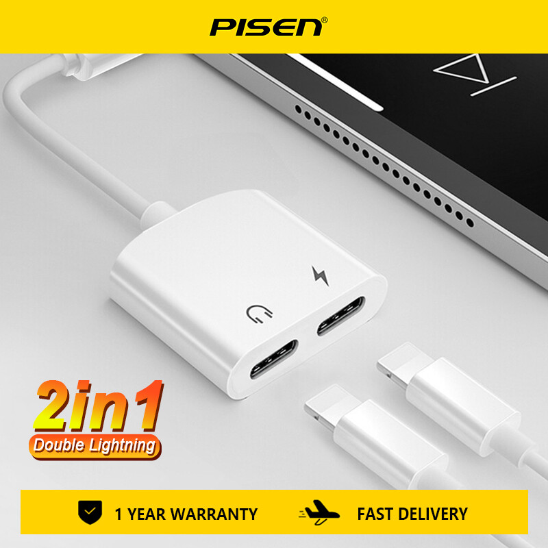 Tìm kiếm Pisen AUX Bộ chuyển đổi tai nghe âm thanh cho Iphone 14 13 12 Pro XS Max XR x 8 7 kết nối bộ sạc Bộ chia 2 trong 1 Bộ chuyển đổi